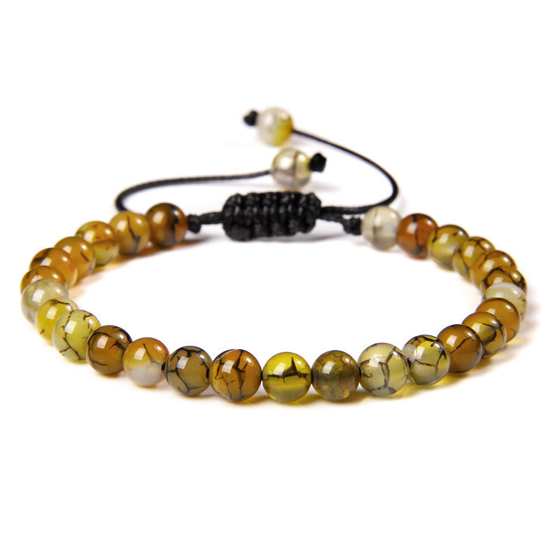 6mm Natural Stone Beads Womens Bracelet Yoga Energy Sports