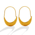 Versatile Instagram-style Boat-shaped Embossed Earrings