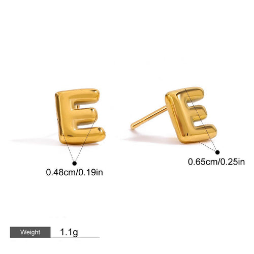 18K gold 26 letters design classic fashion earrings