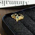 Retro Cold Tone Geometric Micro Rhinestone Paved Open Ring, Unique Niche Design Fashion Finger Jewelry, Versatile Trendy Accessory For Women Daily Wear