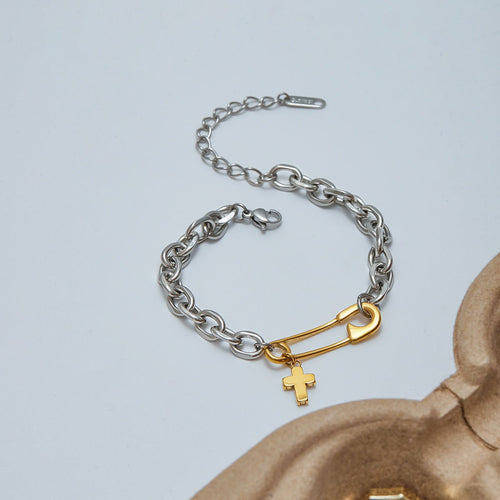 18k gold light luxury high-end titanium steel bracelet