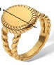 18K gold geometric design simple personality ring