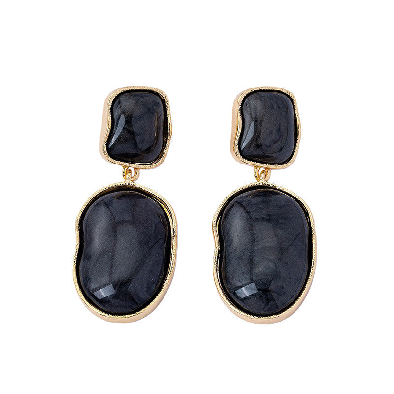 Geometric Resin Drop Earrings Collection