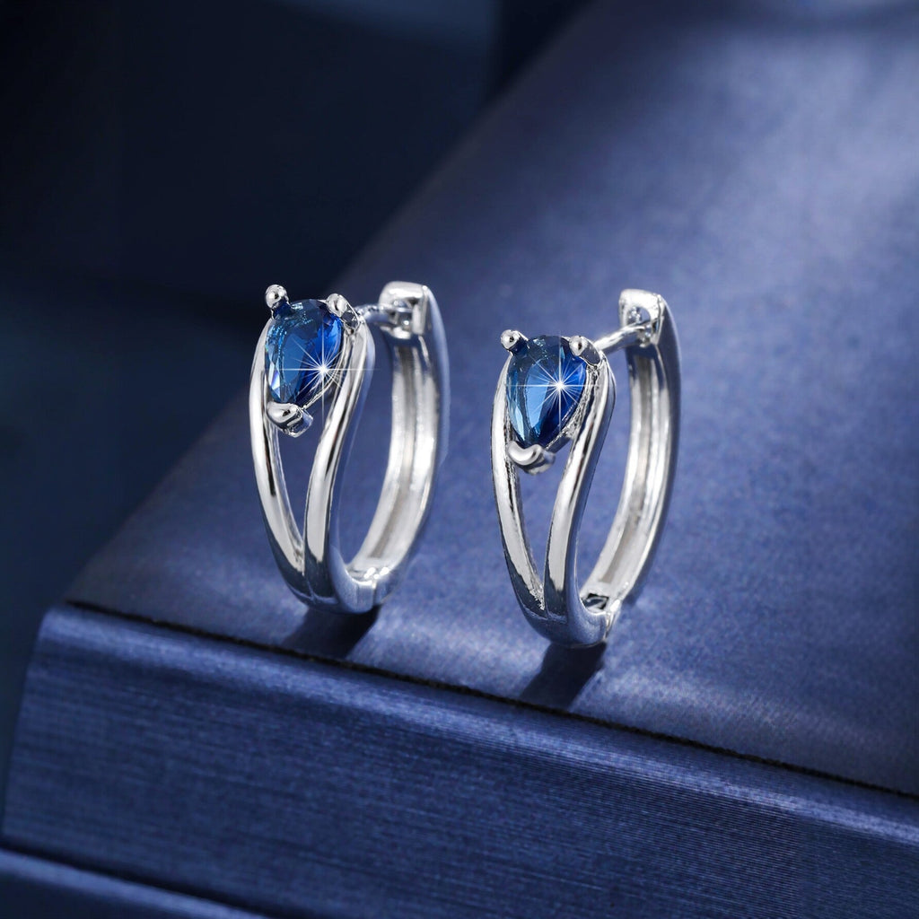 Simple And Stylish Water-drop Double-twist Ear Clips For Women