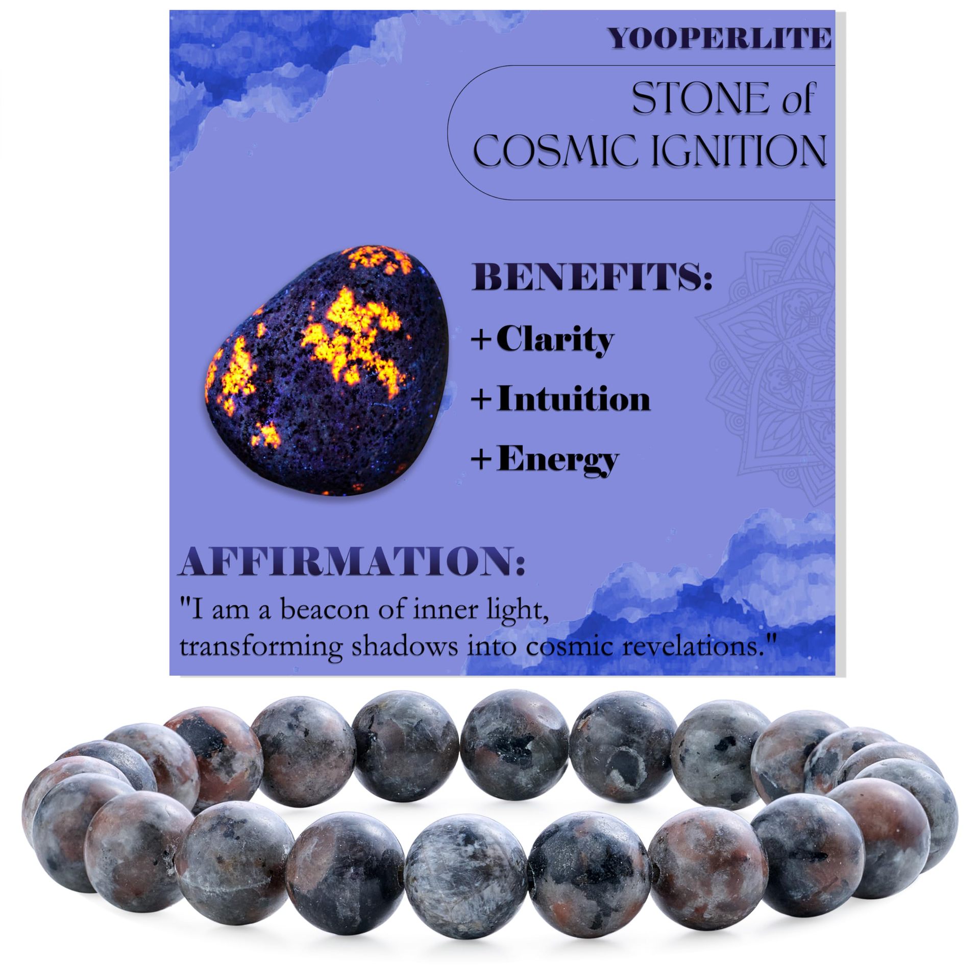 8mm Natural Stone Bead Bracelet White Turquoise