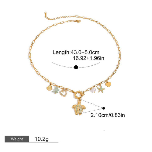 18K gold heart shape with "MOM" design exquisite and dazzling necklace