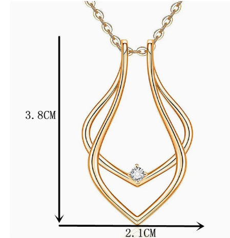 Simple Geometric-shaped Necklace Ring Holder Pendant Necklace