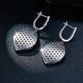 S925 Sterling Silver Platinum Plated Leaf Shaped Pave Moissanite Dangle Earrings  Teardrop Drop Earrings With GRA Certificate Luxury Jewelry Gift Box Set