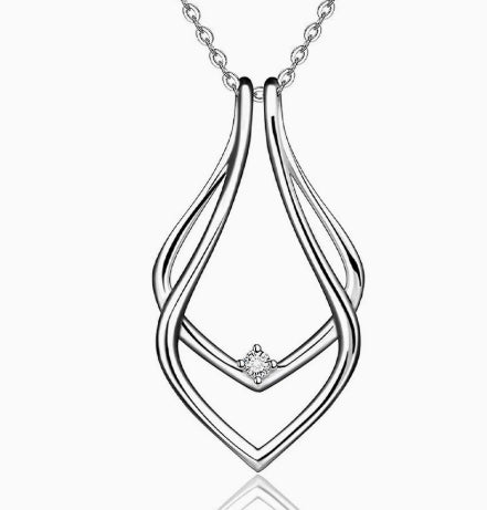 Simple Geometric-shaped Necklace Ring Holder Pendant Necklace
