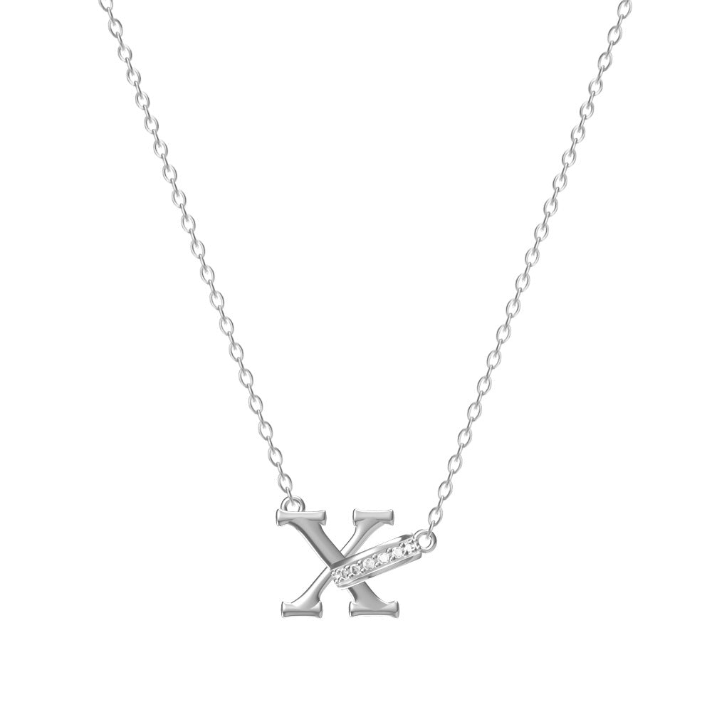 26-Letter Diamond-Embedded Unique Design Necklace For Women