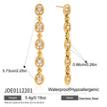 Zircon Chain Tassel Earrings and Bracelet Set