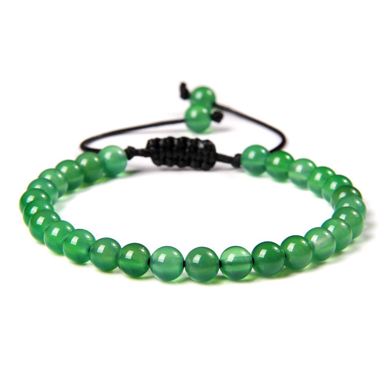6mm Natural Stone Beads Womens Bracelet Yoga Energy Sports