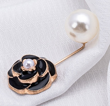 Brooch-Camellia Style-White-1 piece