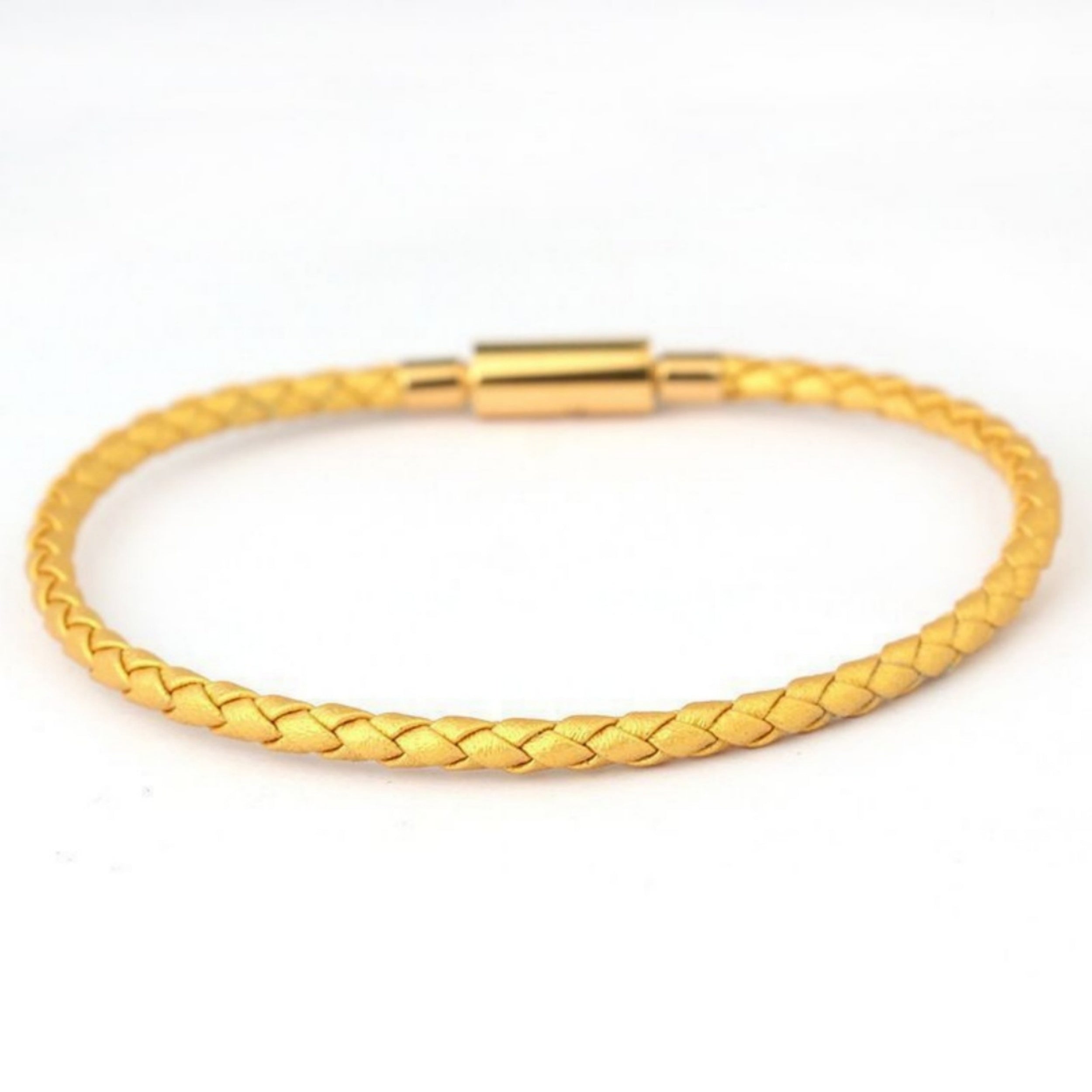 3.0mm Stainless Steel Leather Cord Bracelet With A Single Buckle And Wear-resistant Edging