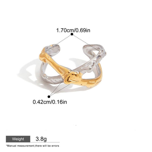18K gold ring of light luxury high-end jewelry
