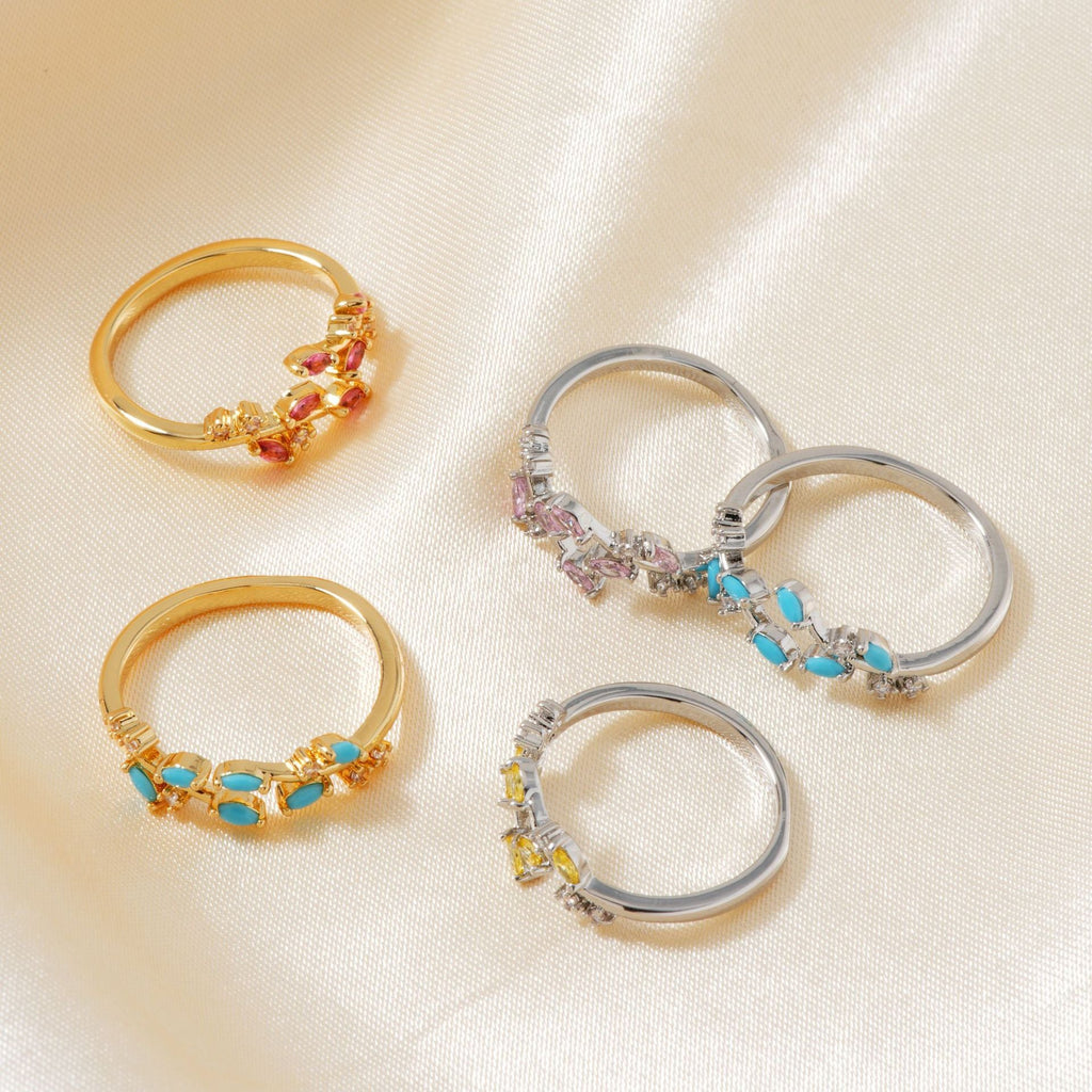 Womens Personality Leaf Ring
