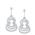 S925 Sterling Silver Moissanite Dangle Earrings For Women  Layered Hollow Teardrop Drop Earrings With GRA Certificate Platinum Plated Elegant Jewelry Gift Box Set