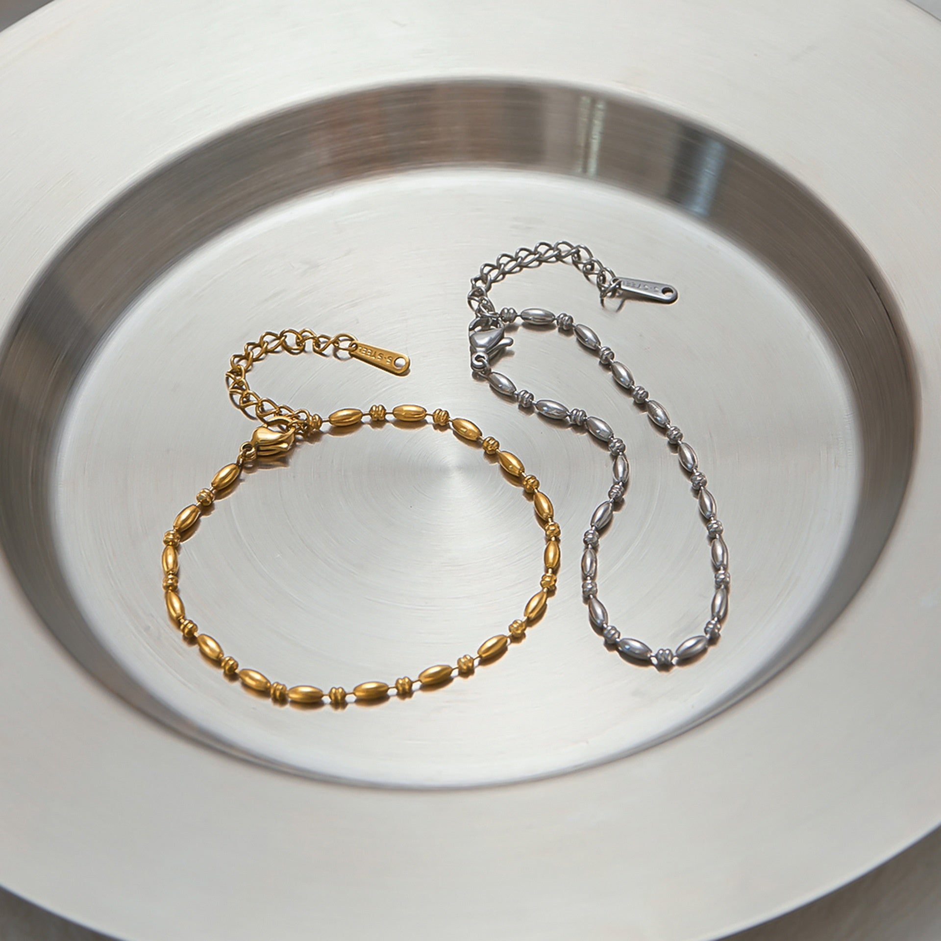 Stainless Steel Ring Ins Shell Bracelet