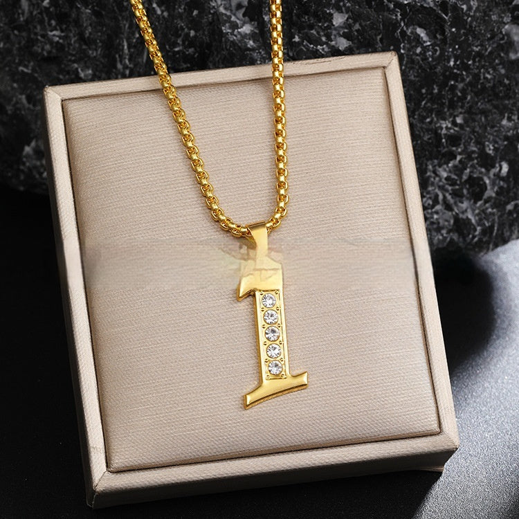 26 Diamond-Encrusted English Alphabet Necklaces
