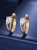 Simple And Stylish Water-drop Double-twist Ear Clips For Women