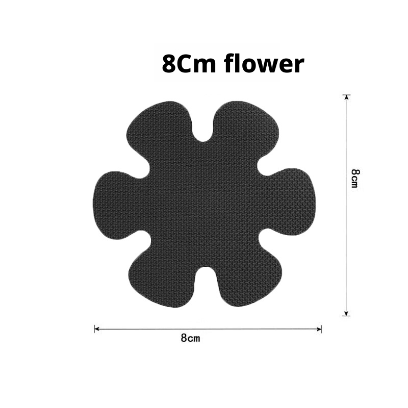 Anti-slip sticker-Snowflake-Black-8 * 8cm-with black scraper-PEVA-12 pieces