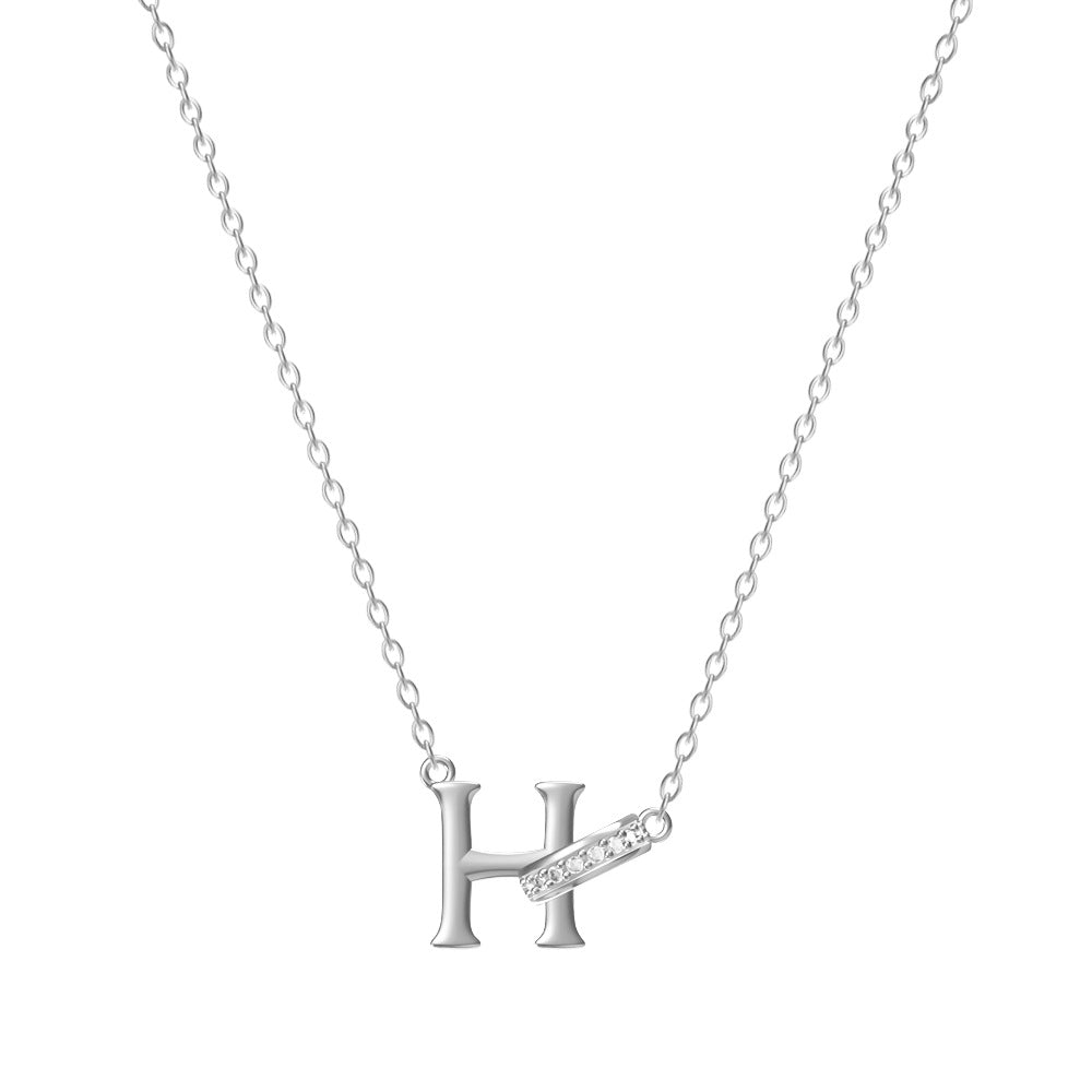 26-Letter Diamond-Embedded Unique Design Necklace For Women