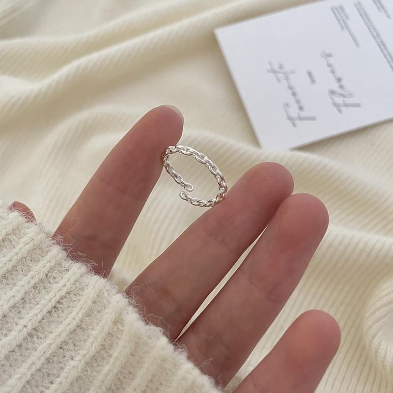925 Sterling Silver Irregular Plain Band Ring For Women, Minimalist INS Style, Non-Tarnish Versatile Stackable Finger Rings