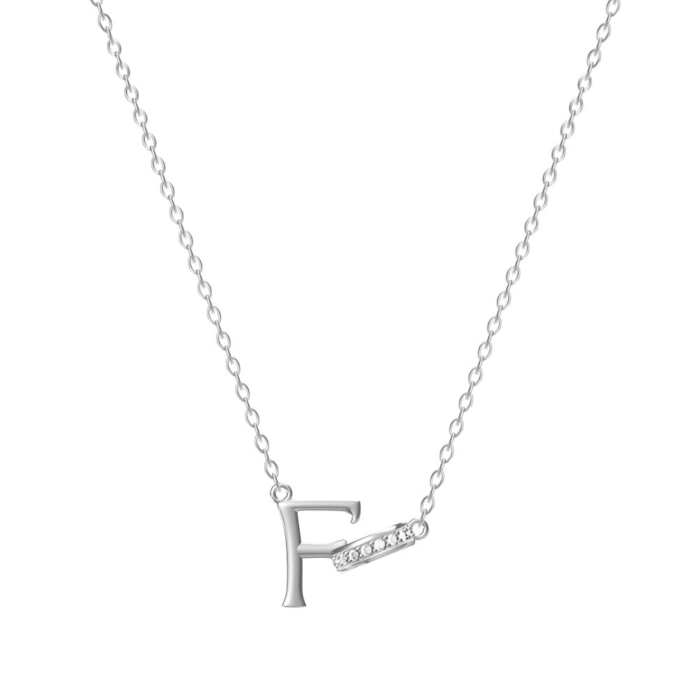 26-Letter Diamond-Embedded Unique Design Necklace For Women