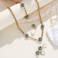 Bohemian Evil Eye Necklace Bracelet and Earring Set