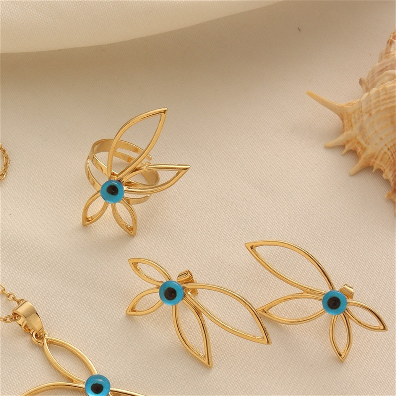 Petal Evil Eye Jewelry Set