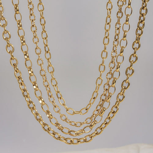 18K gold chain design exquisite simple necklace