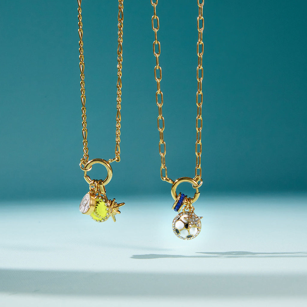 Sports Ball Enamel Necklace Collection