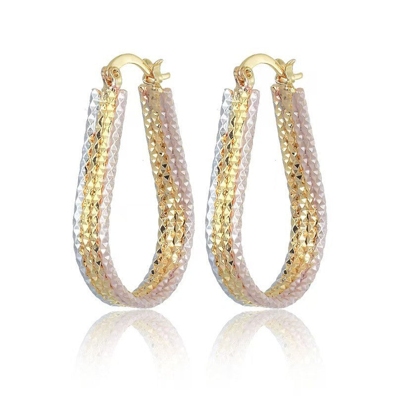 European And American Trendy Womens Copper Earrings