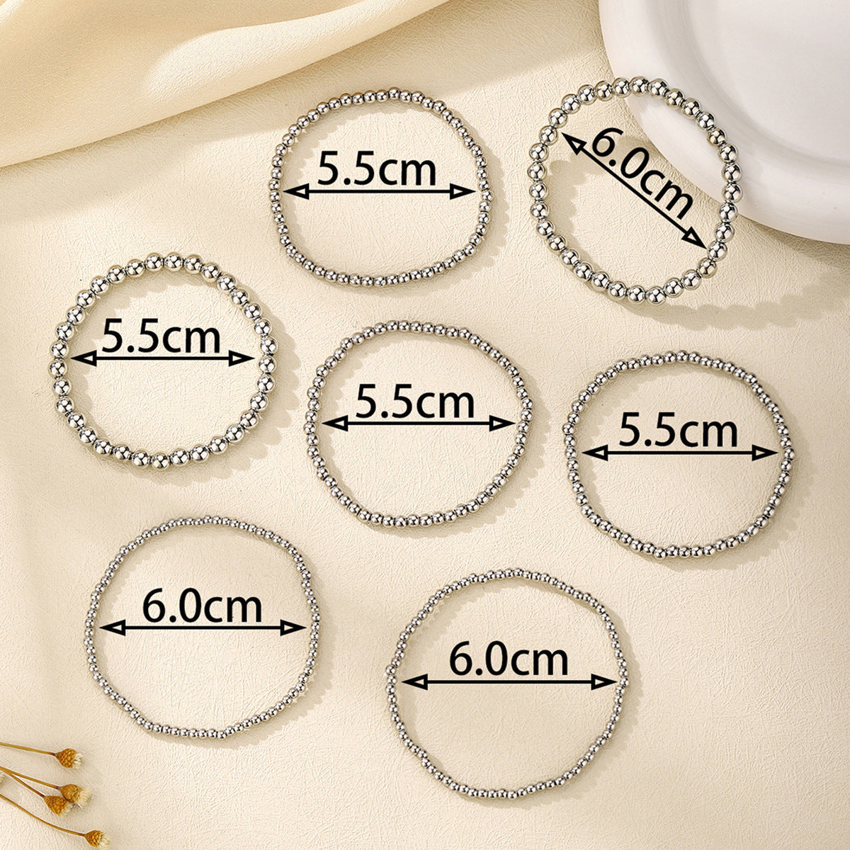 Multi-piece Set Minimalist And Versatile Heart Pendant Bracelet For Women Trendy Style