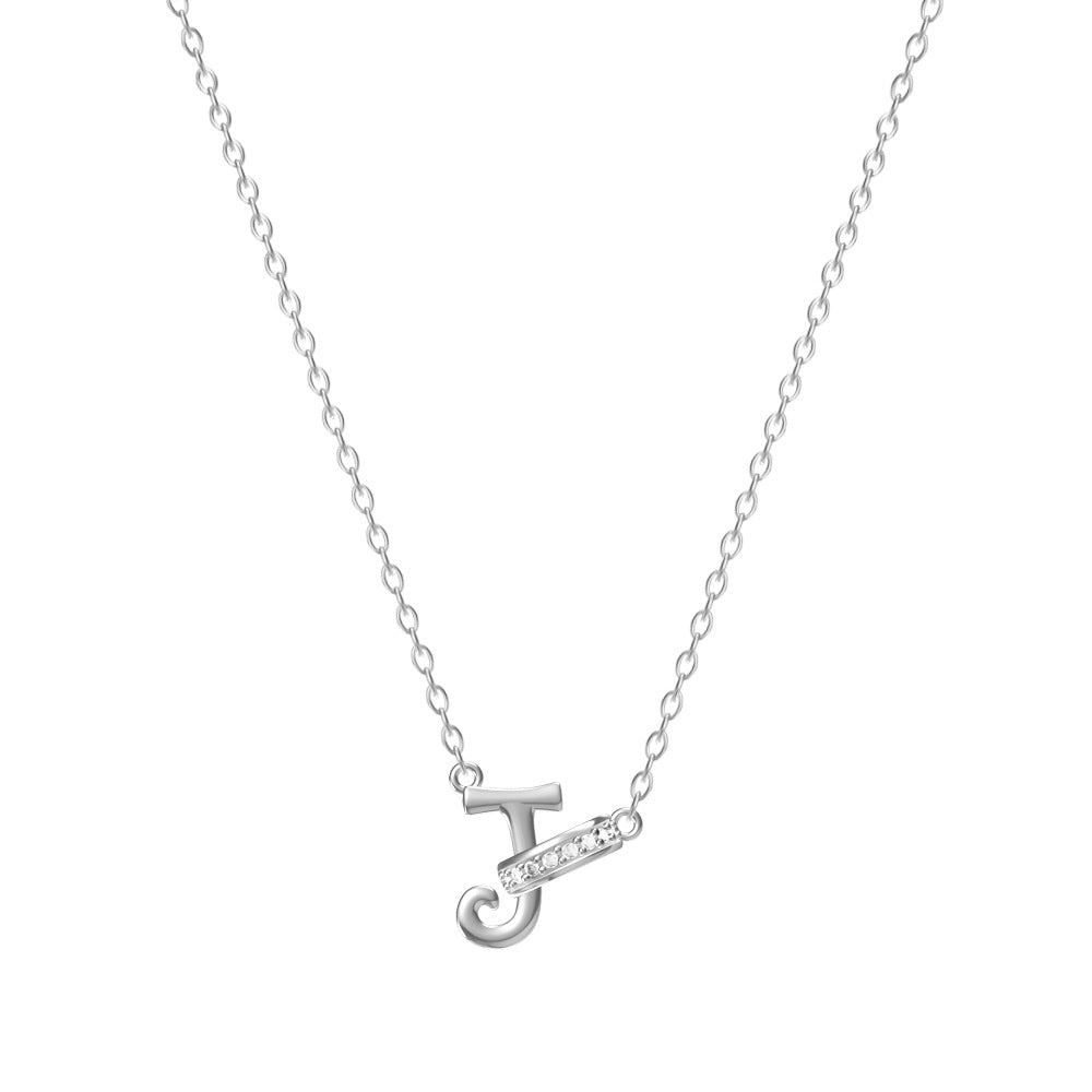 26-Letter Diamond-Embedded Unique Design Necklace For Women