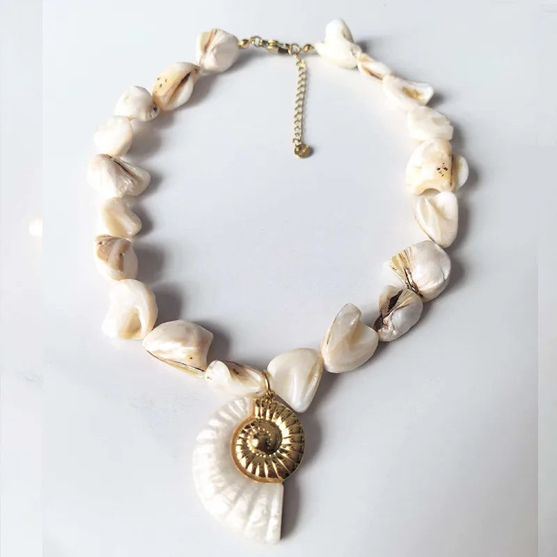 Stainless Steel Ocean-inspired Pendant Necklace