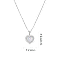 New Heart-shaped Shell Pendant Titanium Steel Necklace For Women