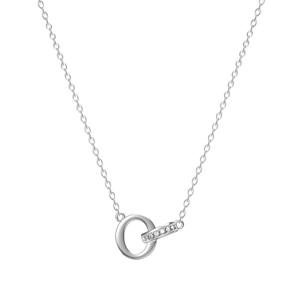 26-Letter Diamond-Embedded Unique Design Necklace For Women