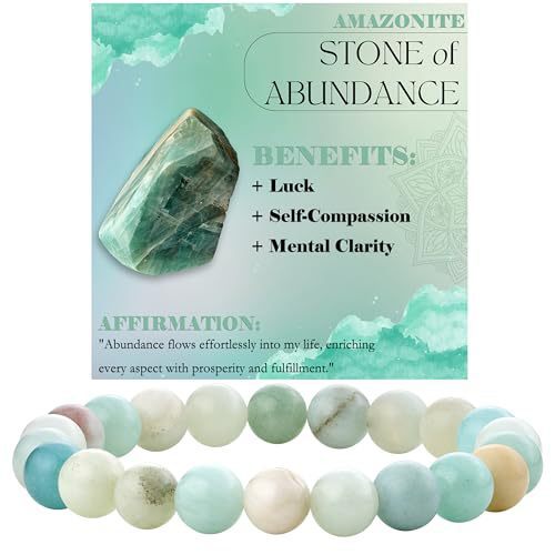 8mm Natural Stone Bead Bracelet White Turquoise