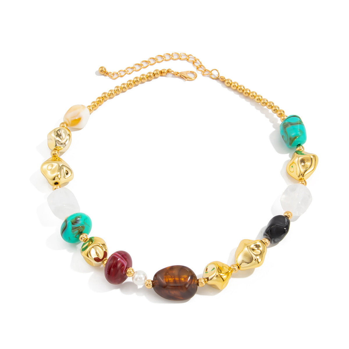 Bohemian Colorful Resin Bead Necklace Collection