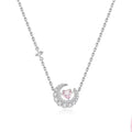 Phantom Dream Heart Moon Necklace Womens Clavicle Chain