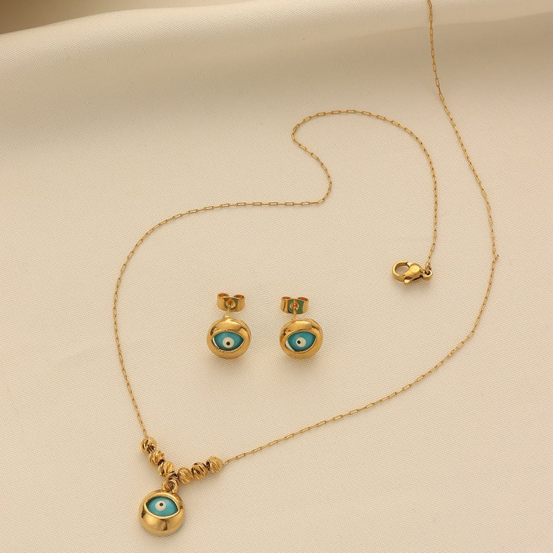 Turkish Evil Eye Pendant Jewelry Set