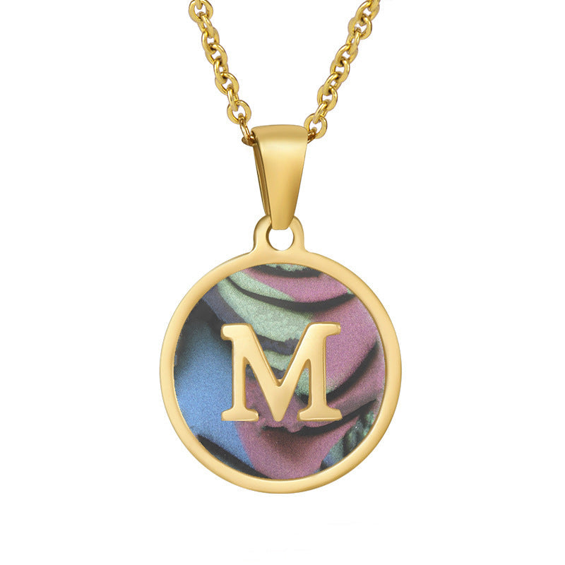 Natural Shell Initial Necklace Collection