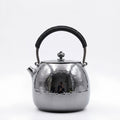 Pure 999 Fine Silver Elegant Hand-Hammered Polished Silver Teapot with Traditional Woven Handle - Handicraft