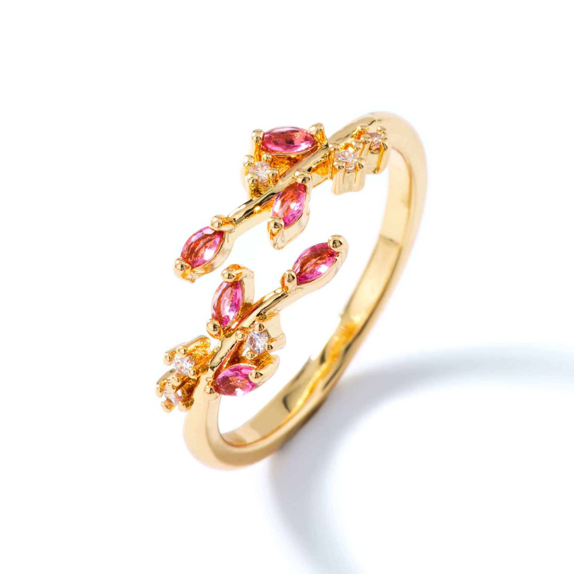 Womens Personality Leaf Ring