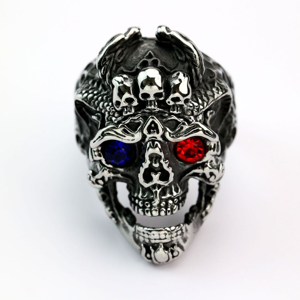 European And American Retro Stainless Steel Mens Ring, Bold And Punk-style
