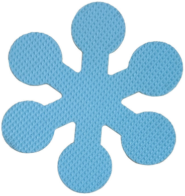 Anti-slip sticker-Snowflake-Black-8 * 8cm-with black scraper-PEVA-12 pieces