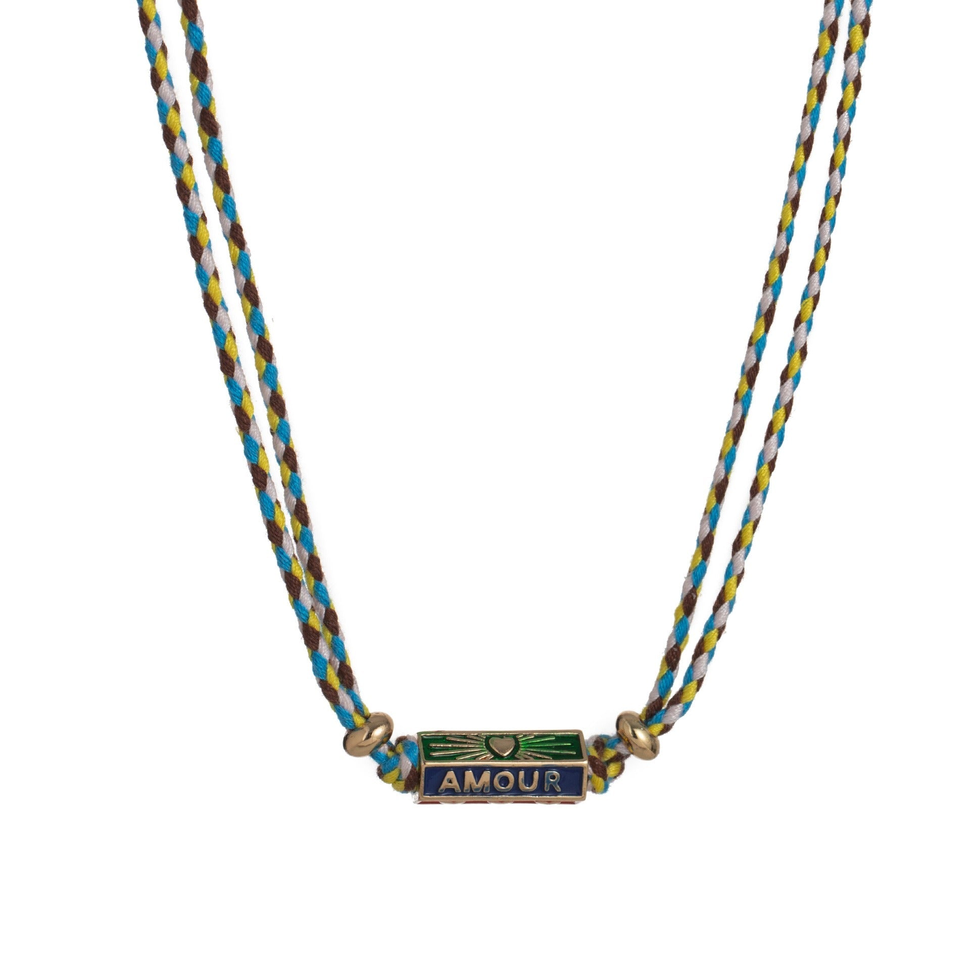 Bohemian style colorful love pendant necklace women's bracelet