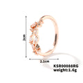 Womens Personality Leaf Ring