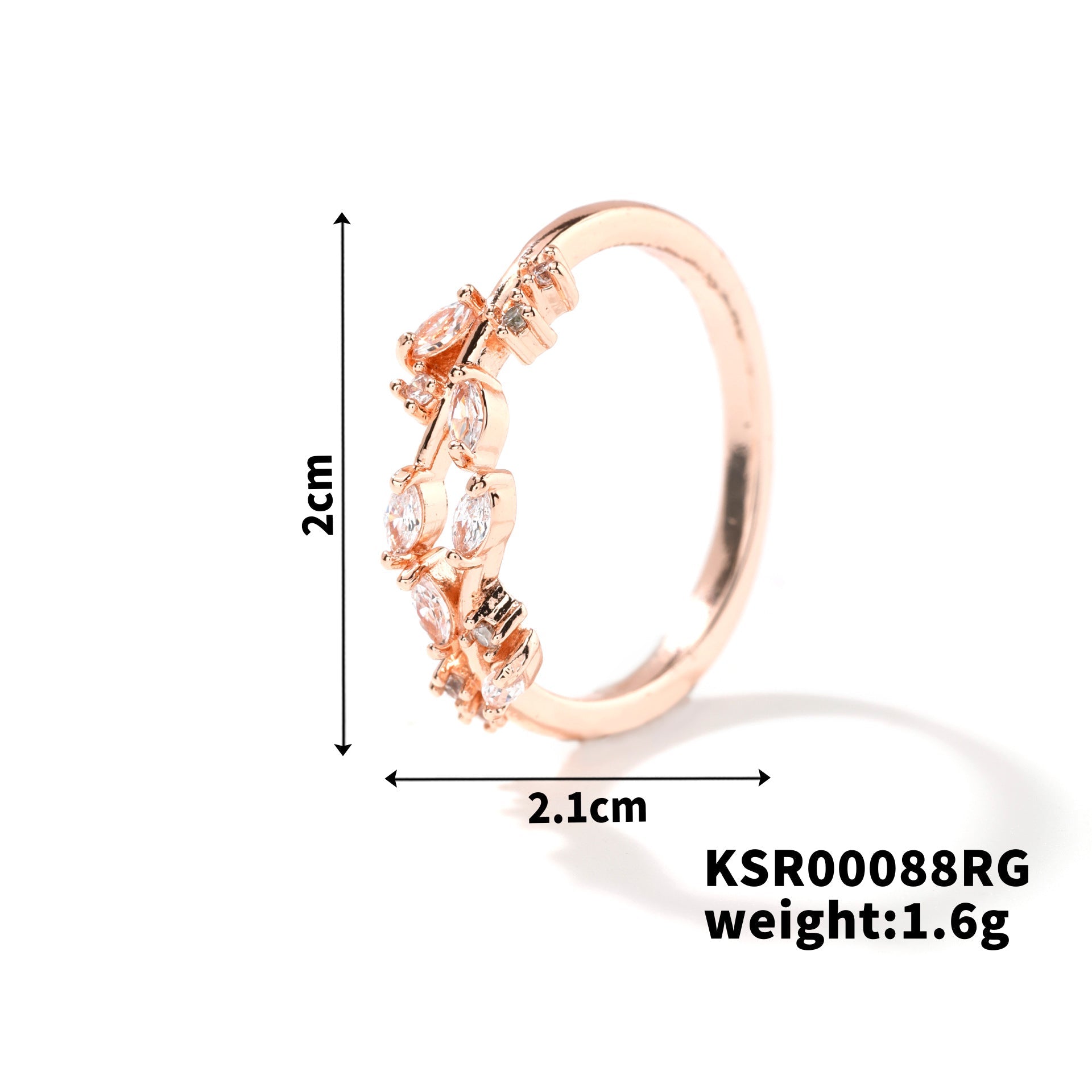 Womens Personality Leaf Ring